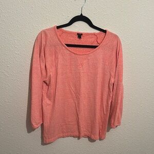 J. Crew Vibrant Coral Knit Top